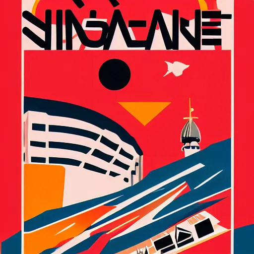 Prompt: poster of singapore designed by saul bass