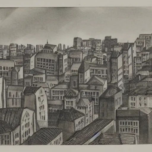 Prompt: a cityscape, settlement, buildings, detailed scenery, 1920s time period —width 672