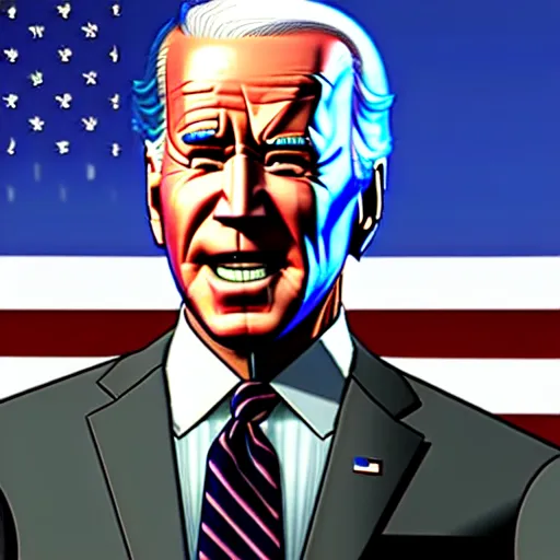 Prompt: Joe Biden, in GTAV, reimagined as a cyberpunk dystopia, 4k highly detailed digital art 4k highly detailed digital art