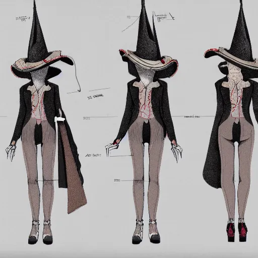 Image similar to clothing design concepts sheet, jester crown tophat,