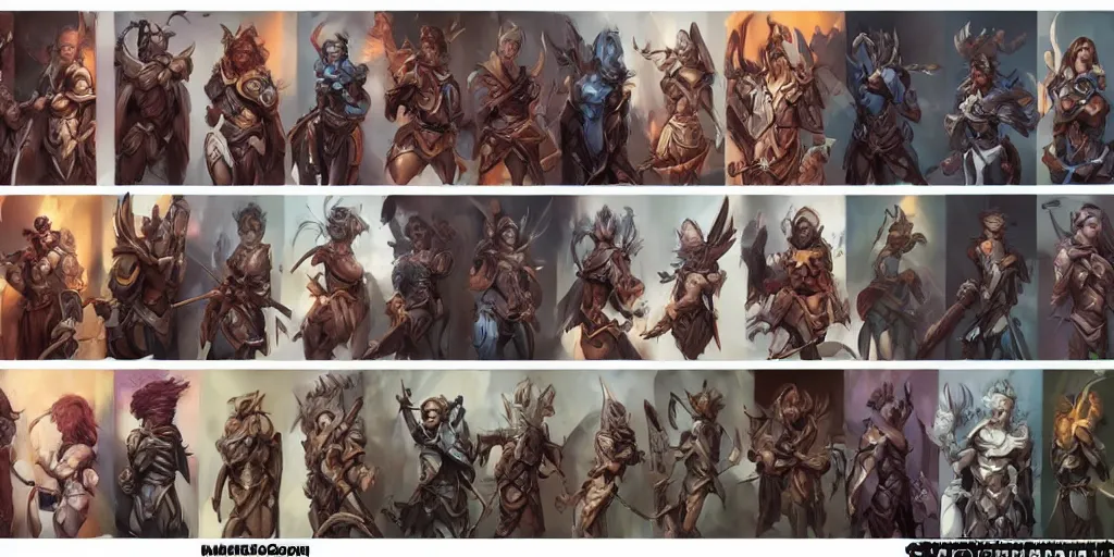 Prompt: concept art of single warrior boy, fantasy art, d & d, game characters head designs, hearthstone, unique heads, by marc brunet and artgerm, color comics style, clean line