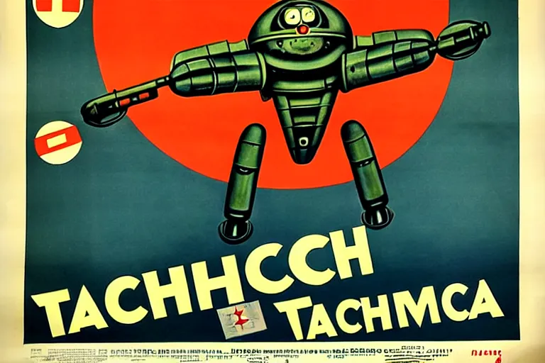 Image similar to 1940s, war, poster, tachikoma