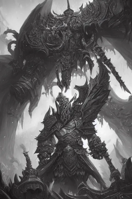 Image similar to pencil drawing of a character concept art, d & d, world of warcraft, highly detailed, epic composition, made by pen tecula, greg rutkowski