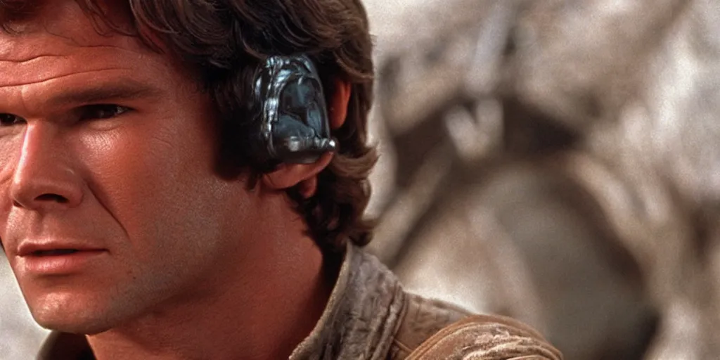 Image similar to han solo closeup shot, from the original starwars