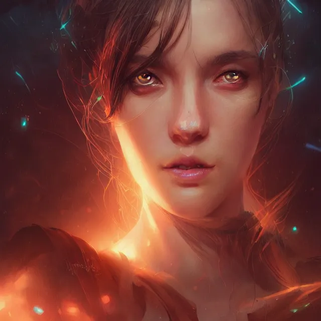 Image similar to illustration of a woman her eyes are focused, she is bewitched, by artgerm and wlop and greg rutkowski, trance, hypnotic, digital art, extreme detail, realistic lighting, cinematic composition, concept art, sharp focus, colorful, photorealistic eyes, 8 k
