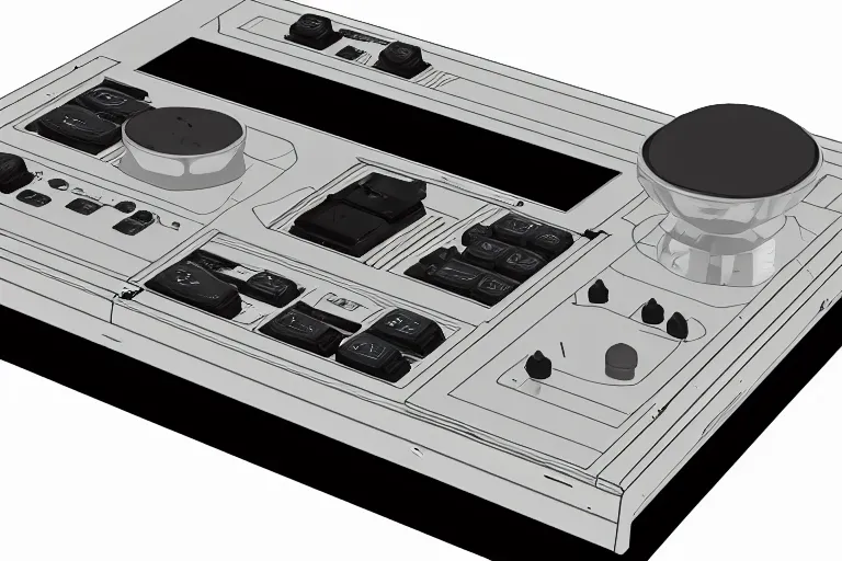Prompt: Steam Deck console CAD Render