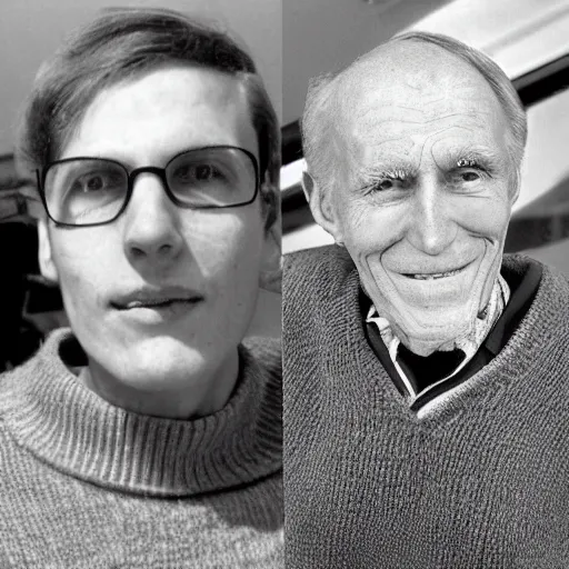 Image similar to A photograph of old Jerma985 in his eighties who looks like Jerma985 wearing a sweater vest in the 2010s, Jerma985, looks like Jerma985, taken in the late 2010s, taken on a 2010s Camera, realistic, hyperrealistic, very realistic, highly detailed, very detailed, extremely detailed, detailed, digital art, trending on artstation, headshot and bodyshot, detailed face, very detailed face