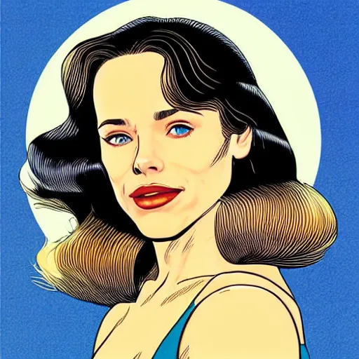 Image similar to rachel mcadams retro minimalist portrait by jean giraud, moebius starwatcher comic, 8 k