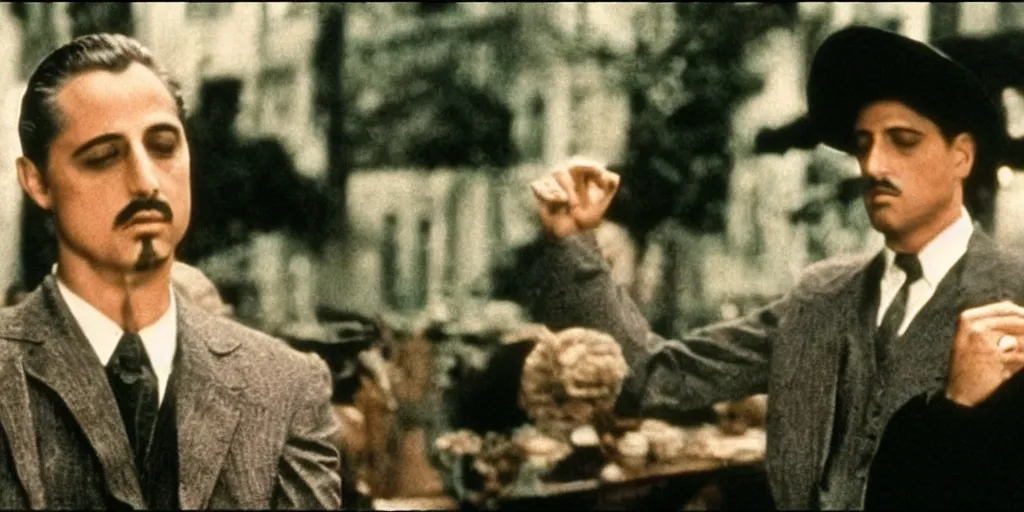 Image similar to a rabbit in the movie godfather, screenshot