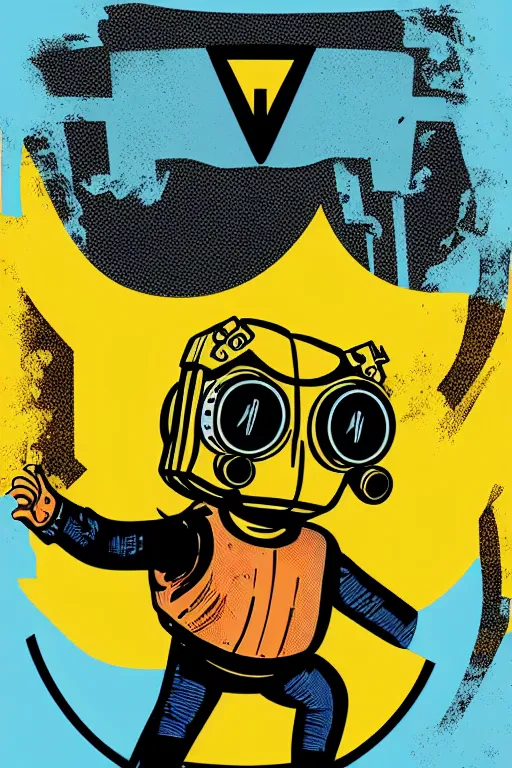 Image similar to fallout 7 6 retro futurist illustration art by butcher billy, sticker, colorful, illustration, highly detailed, simple, smooth and clean vector curves, no jagged lines, vector art, smooth andy warhol style