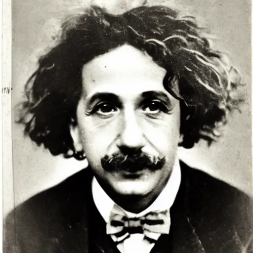 Image similar to portrait of Young Albert Einstein, in 1905