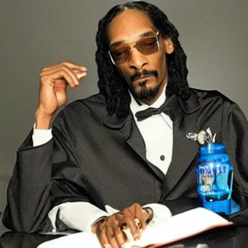 Prompt: photo of snoop dogg as a professor of medicine teaching