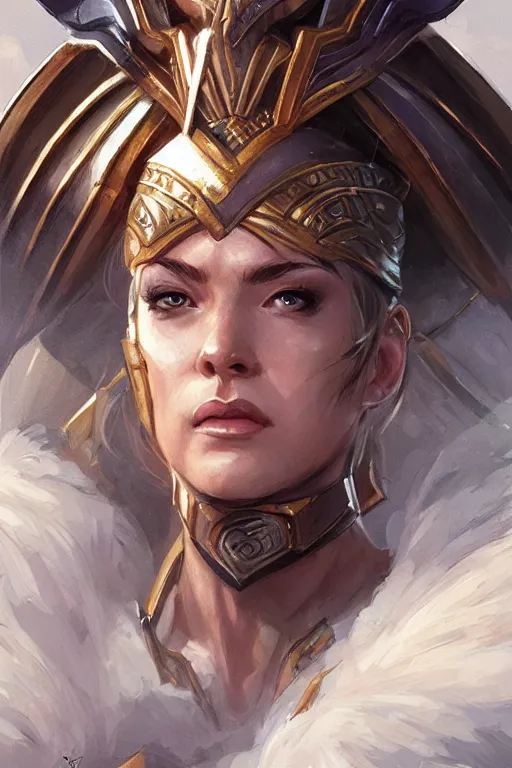 Image similar to amazon valkyrie athena, d & d, fantasy, portrait, highly detailed, headshot, digital painting, trending on artstation, concept art, sharp focus, illustration, art by artgerm and greg rutkowski and magali villeneuve