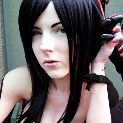 Image similar to cosplay of tifa lockhart, trending on artstartion and instagram