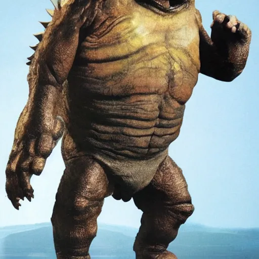 Image similar to toei productions kaiju danny devito as a giant monster. devitozilla