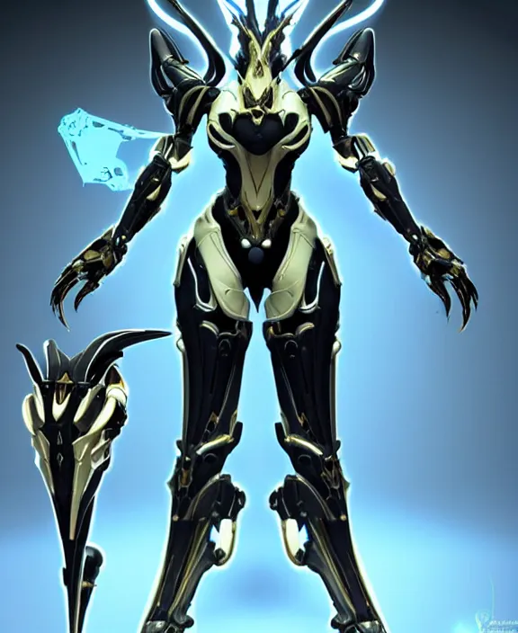 Image similar to exquisite full body shot of a beautiful stunning saryn prime warframe, that's a beautiful stunning anthropomorphic robot female dragon with metal cat ears, cute elegant pose, robot cat paws for feet, thick warframe legs, detailed arms, sharp claws, streamlined white armor, long elegant tail, two arms, two legs, long tail, detailed warframe fanart, destiny fanart, macro art, dragon art, furry art, realistic digital art, warframe art, Destiny art, furaffinity, DeviantArt, artstation, 3D realistic, 8k HD, octane render