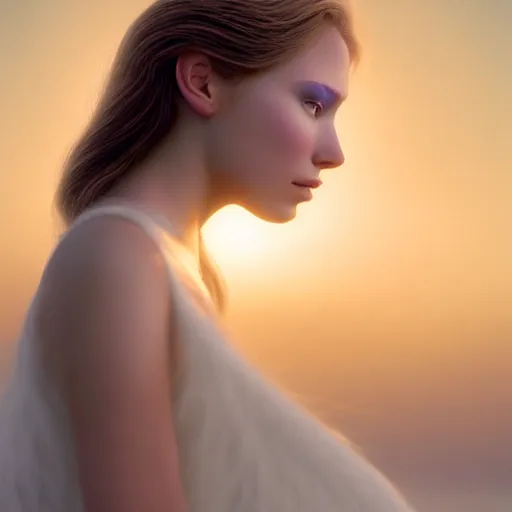 Image similar to photographic portrait of a stunningly beautiful ice princess female in soft dreamy light at sunset, contemporary fashion shoot, by edward robert hughes, annie leibovitz and steve mccurry, david lazar, jimmy nelsson, breathtaking, 8 k resolution, extremely detailed, beautiful, establishing shot, artistic, hyperrealistic, beautiful face, octane render