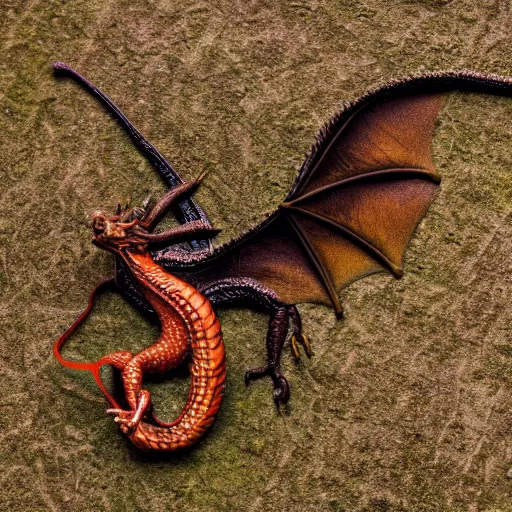 Image similar to brightfield microscopy photograph of a tiny dragon