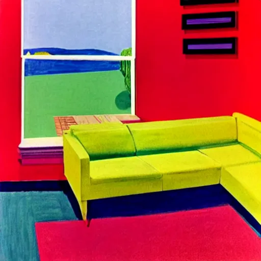 Image similar to Couch Surfing by David Hockney, Andy Shaw, Edward Hopper, 1968, exhibition catalog