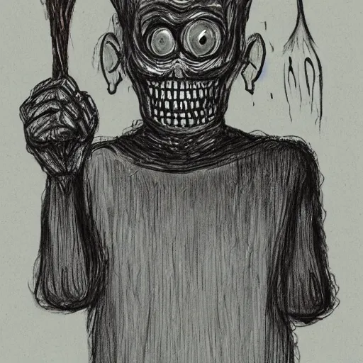 Prompt: candle cove creepypasta concept art