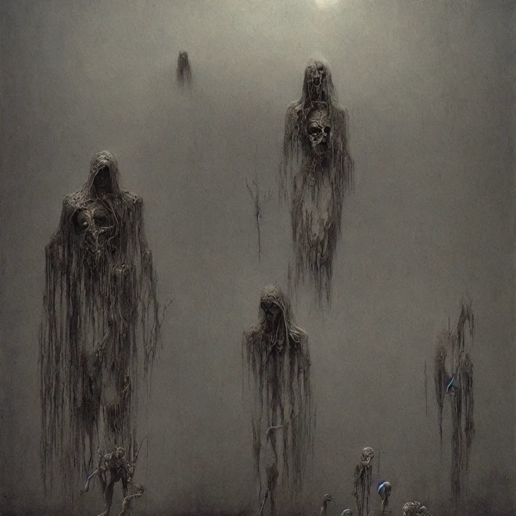 Prompt: death, zdislaw beksinski