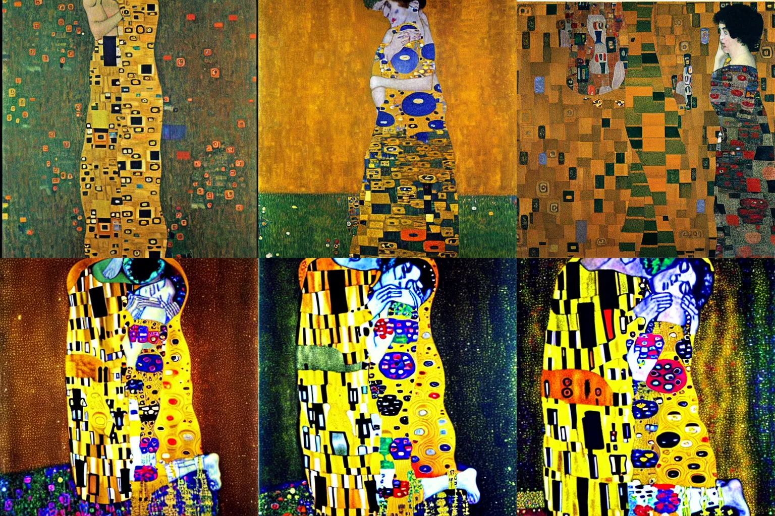 Prompt: artwork by gustav klimt,