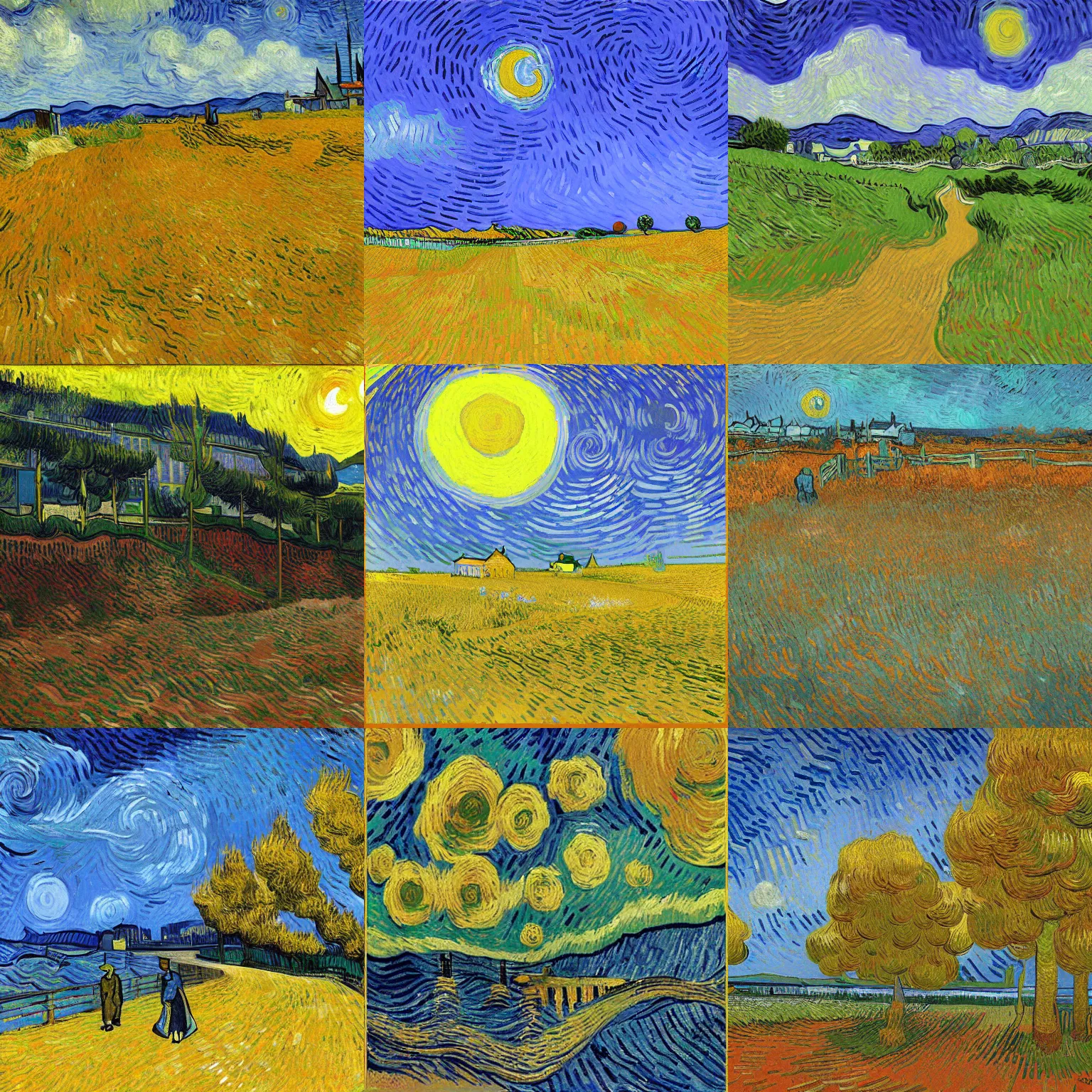 Image similar to sunny day - digital art by vincent van gogh