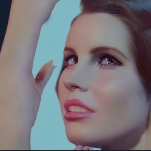 Image similar to Lana del rey in a hand cream commercial, photorealistic, detailed, studio