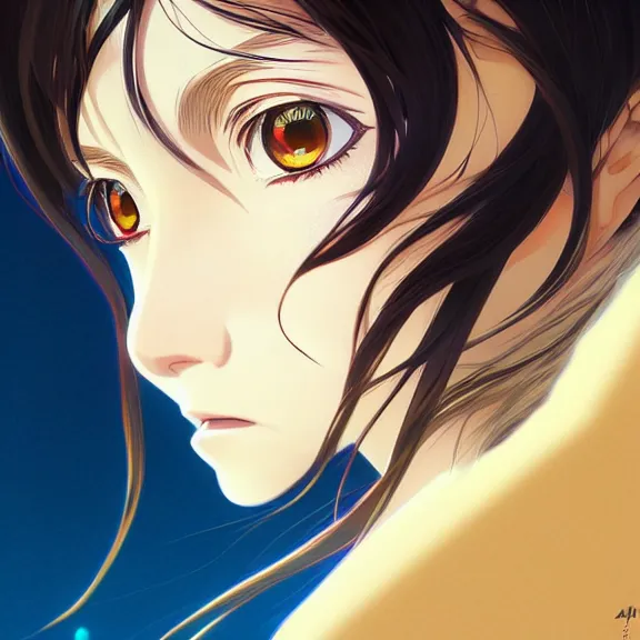 Prompt: anime woman, art by studio ghibli and ilya kuvshinov, portrait, intricate, highly detailed, digital painting, golden hour, dynamic lighting, anime!! trending on pixiv fanbox, trending on artstation, concept art, sharp focus, illustration art by artgerm and greg rutkowski and alphonse mucha