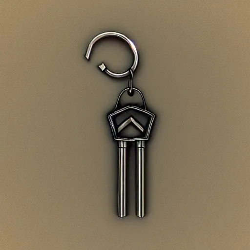 Image similar to a metal key for the cage, rpg game inventory item, 3d style