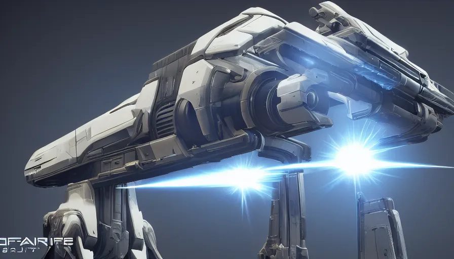 Prompt: extremely detailed realistic side view of a sci fi laser gatling gun, detailed trigger, chemically propelled, massive battery, smooth streamline, battery and wires, railgun, tribarrel, gauss, elegant sleek smooth body, white paint, smooth utopian design, ultra high quality, minimalist, octane, cod, destiny, warframe, terminator