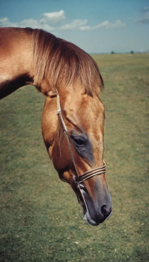 Image similar to 7 0 s movie still of a horse made of moth, cinestill 8 0 0 t 3 5 mm eastmancolor, heavy grain, high quality, high detail