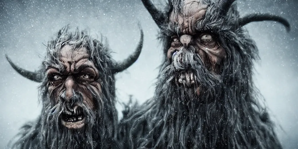 Image similar to cloudkrampus, dolomites, pastures, alps, alp, star rain, dark, eerie, despair, portrait photography, artstation, highly detailed, sharp focus, by cronneberg