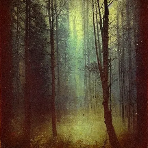 Image similar to a foggy blue golden forest, daguerreotype by gustave moreau, art noveau, highly detailed, strong lights, liminal, eerie, Bright pastel colors