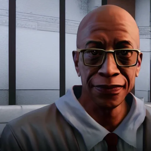 Prompt: Gus Fring in Street Fighter V, in game, engine, unreal engine, HD, 4K