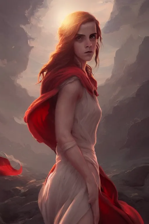 Image similar to goddess of the scarlet rot emma watson, highly detailed, digital painting, artstation, concept art, smooth, sharp focus, illustration, unreal engine 5, 8 k, art by artgerm and greg rutkowski and edgar maxence