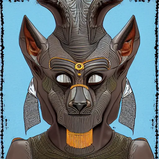 Prompt: anubis, highly detailed, digital art