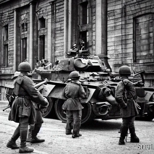 Prompt: battle of Berlin photography