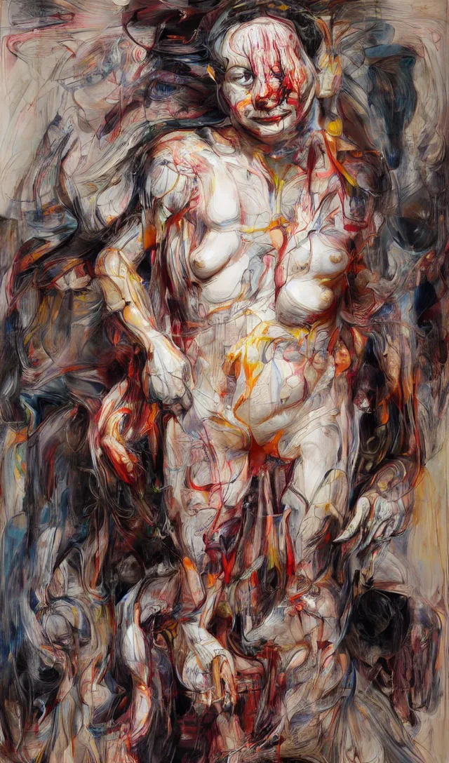 Image similar to it is only with the heart that one can see rightly ; what is essential is invisible to the eye. full body by jenny saville, scifi, neo - gothic, intricate, rich deep colors. part by james jean, part by adrian ghenie and gerhard richter.