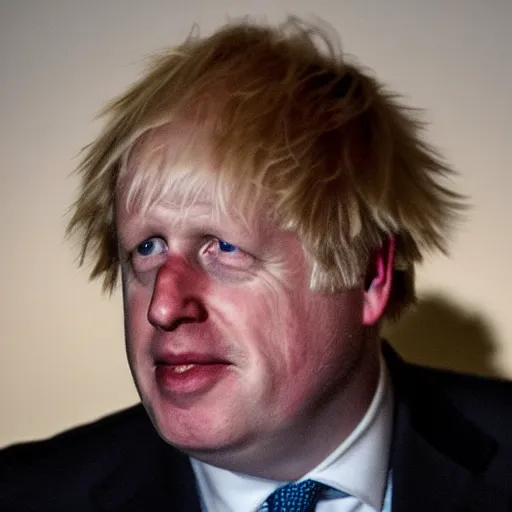 Prompt: Boris Johnson with dark brown hair