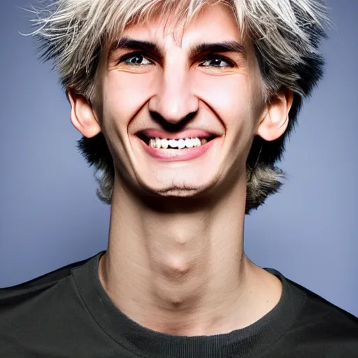 Image similar to really ugly xqc, big nose, crookedd teeth