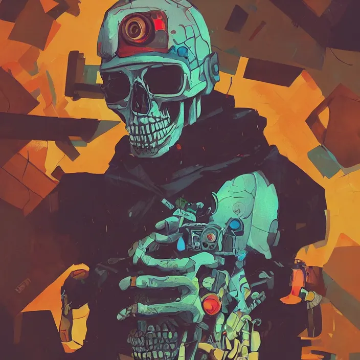 Prompt: a colorful comic noir illustration painting of a cyberpunk skull by sachin teng and sergey kolesov and sam yang and simon stalenhag. in style of graffiti art. hyper detailed, sharp focus, soft light. octane render. ray tracing. trending on artstation