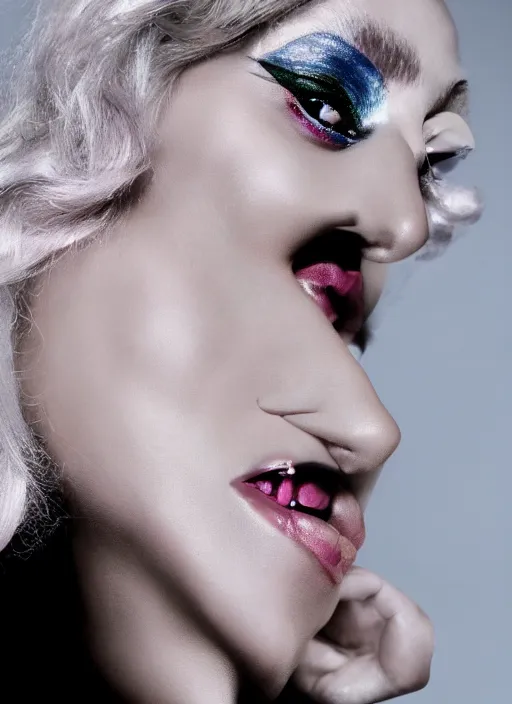 Image similar to lady gaga photoshoot by nick knight editorial studio lighting Highly realistic. High resolution. Highly detailed. Dramatic. 8k.4k.