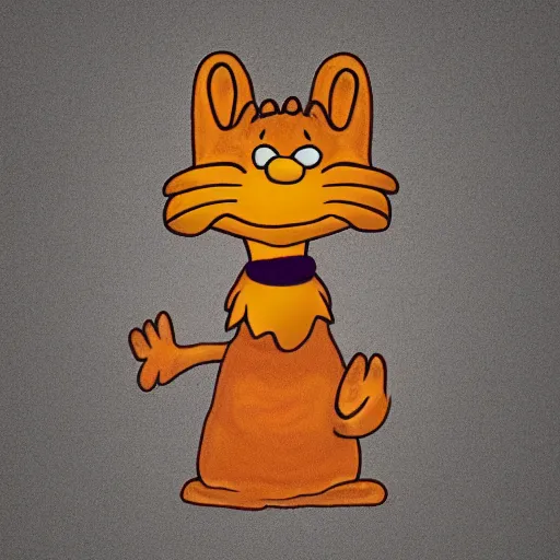 Image similar to Garfield made of lasagna