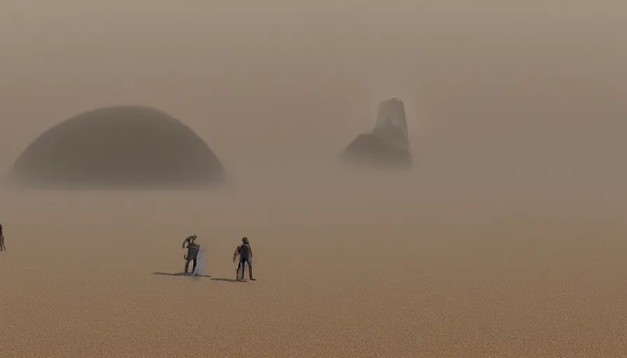 Image similar to washington dc, white house under sand, sand dunes, sandstorm, hyperdetailed, artstation, cgsociety, 8 k