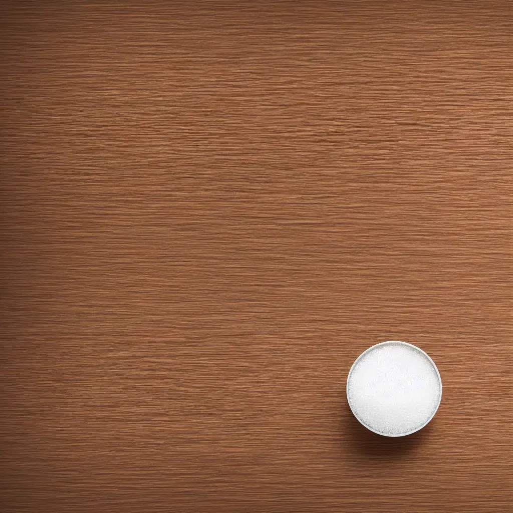 Image similar to top-down view with sugar top of a wooden table, wallpaper, 4k, photorealistic