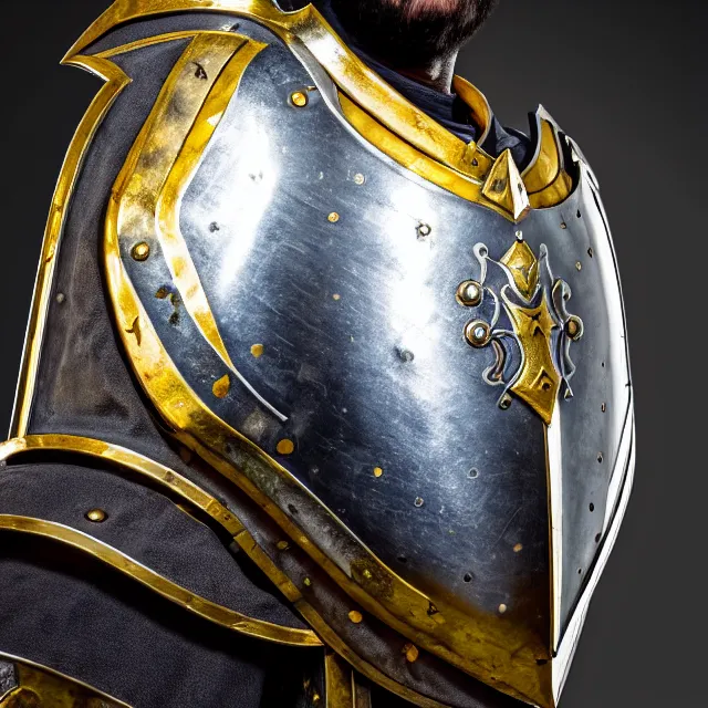 Image similar to photo of a paladin with ornate armour and shield, 8 k, hdr, smooth, sharp focus, high resolution, award - winning photo