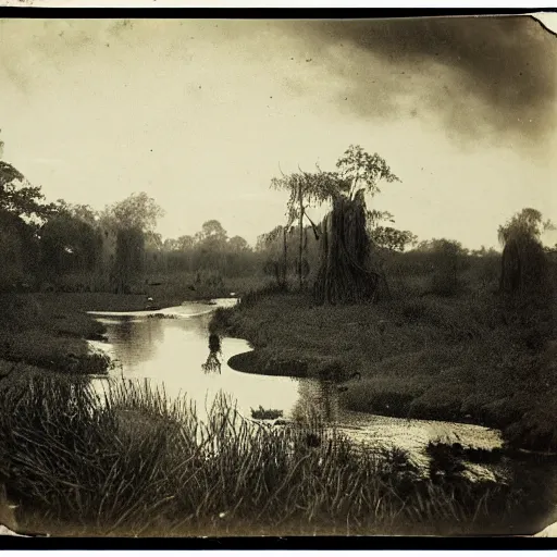 Image similar to Victorian Photograph of a swamp