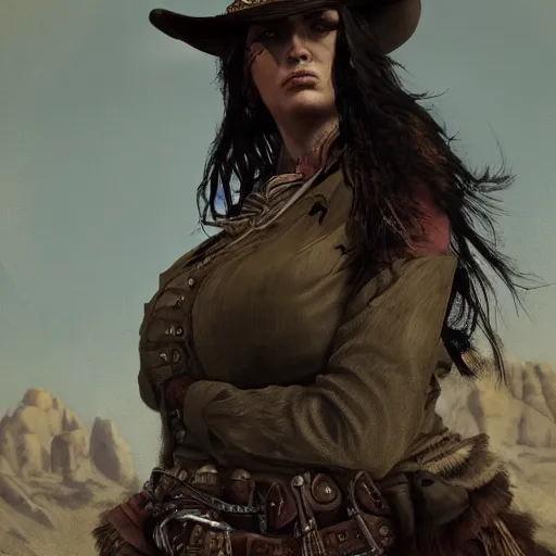 Image similar to portrait of a wild west woman, angry, fantasy art, red dead redemption, django, fistful of dollars, town background, weird west, deadlands, dramatic lighting, digital art, 8 k, extremely detailed, drawn by ruan jia,