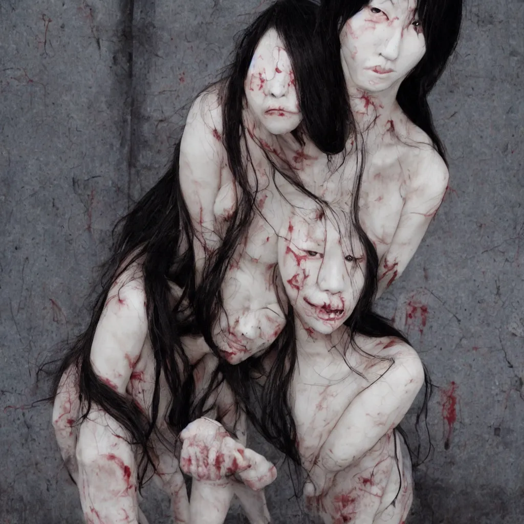 Image similar to pale japanese undead woman